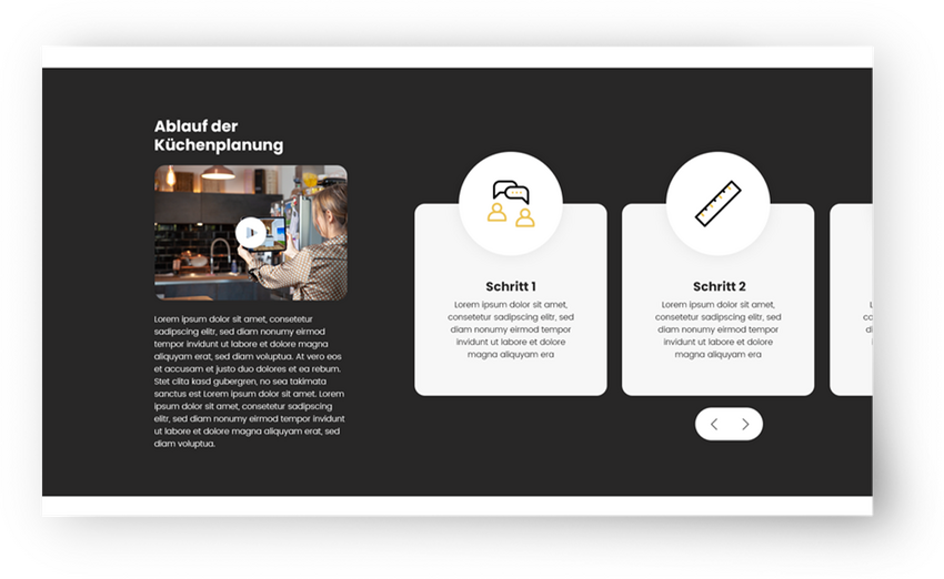 Website Xanocs Küchenstudio – Unterseite